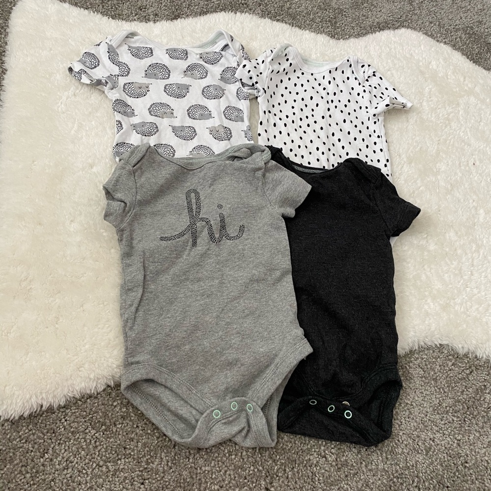 Set of 4 Cloud Island Onesies